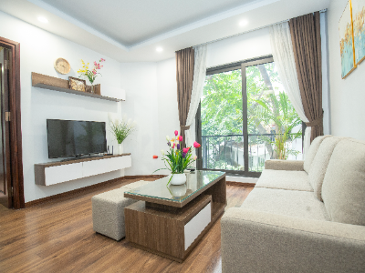 Căn hộ dịch vụ phố Đào Tấn cho thuê căn 1 phòng ngủ 55m2. Giá thuê căn hộ 14tr/th.