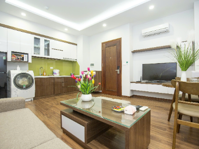 Căn hộ dịch vụ phố Đào Tấn cho thuê căn 1 ngủ 55m². Giá thuê căn hộ 16tr/tháng.