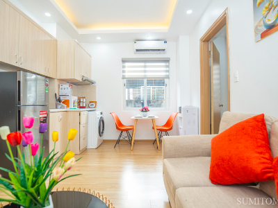 Toà nhà Sumitomo cho thuê căn hộ dịch vụ số 5/39 Linh Lang, tầng cao, thoáng, yên tĩnh. Giá chỉ 660$/ tháng