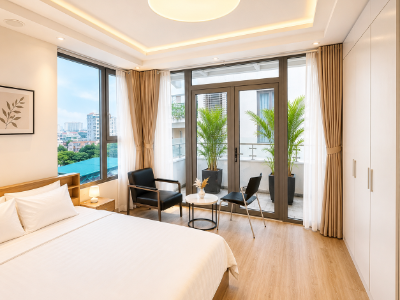 Căn hộ dịch vụ 2 ngủ - 120m2 cho thuê 535 Kim Mã, đối diện Daeoo, Lotte