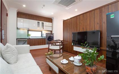 Linh Lang street apartment for rent new, modern, modern style, many open sides