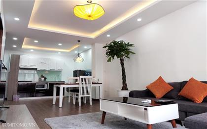 Tòa nhà cho thuê căn hộ 1 ngủ phố nội thất mới, hiện đại tại phố Linh Lang, phố nhật