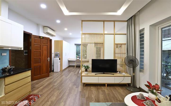 Serviced apartment on Linh Lang street for rent with modern furniture, balcony