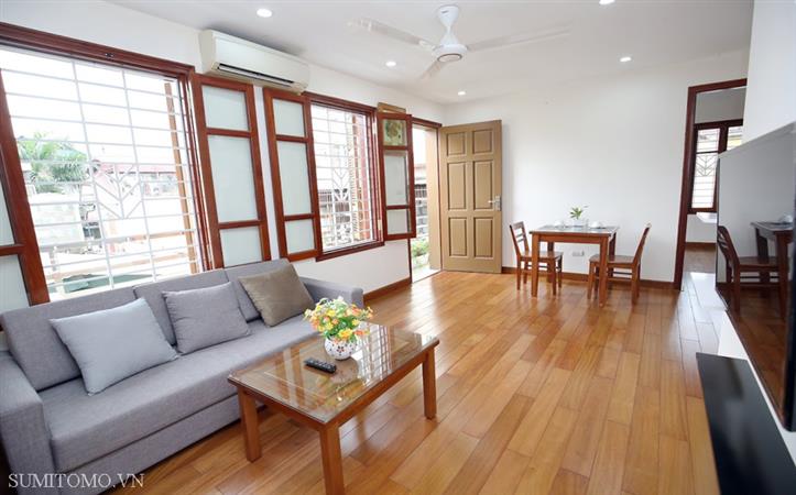 1-bedroom  with balcony, 3 open sides for rent with Lotte view in Doi Can, Lieu Giai street