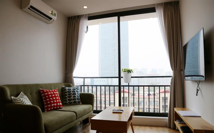 Nice serviced apartment with 1 bedroom on Kim Ma Thuong Street.
