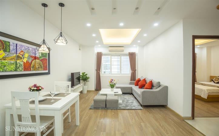 Serviced apartment for rent 1 bedroom - 60m2 for foreigners near Lotte, Linh Lang, Dao Tan