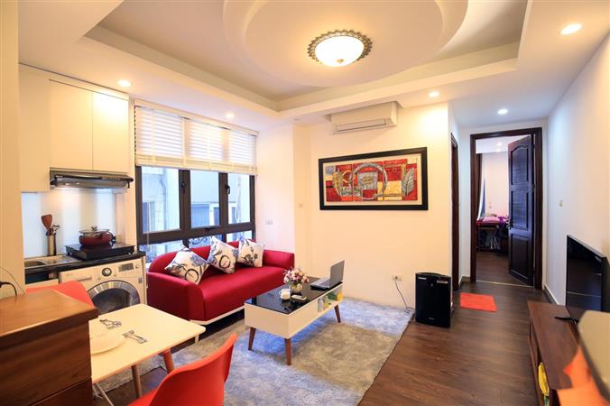 1-bedroom layout 01 apartment for rent on Dao Tan street near Lotte, convenient service, new furniture