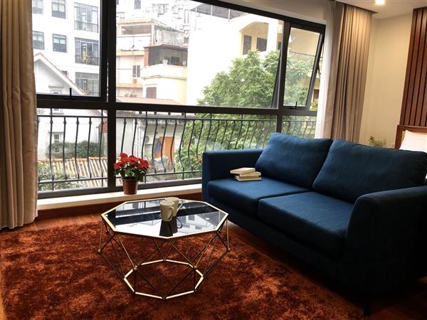 1-bedroom layout 01 apartment for rent on 66 Dao Tan street near Lotte, convenient service, new furniture