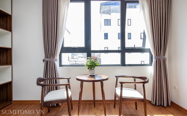 Linh Lang street apartment for rent new, modern, modern style, many open sides