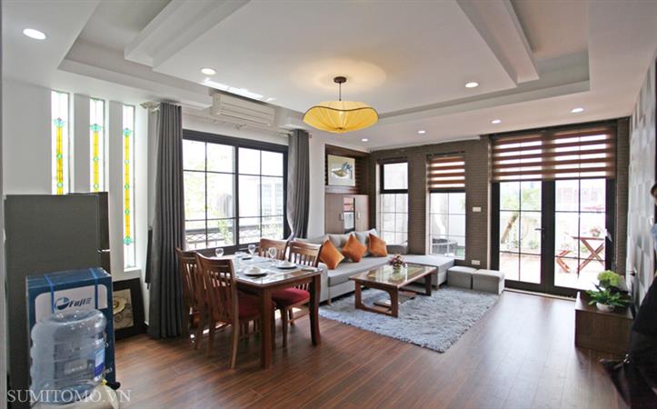 1-bedroom layout 601 apartment for rent on Dao Tan street near Lotte, convenient service, new furniture