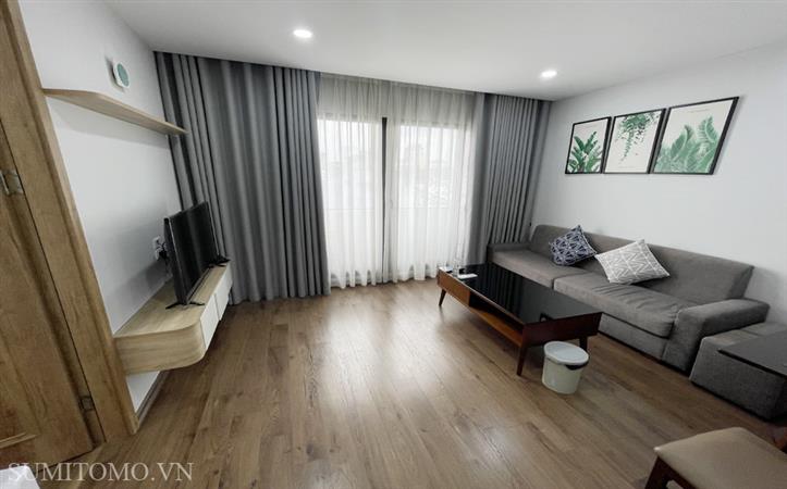 Serviced Apartment with Balcony for Rent at 51 Alley 12 Dao Tan Street, Ba Dinh, Hanoi