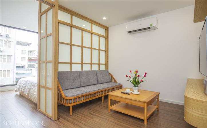 Very Bright Serviced Apartment Rental in Phan Ke Binh street, Ba Dinh.