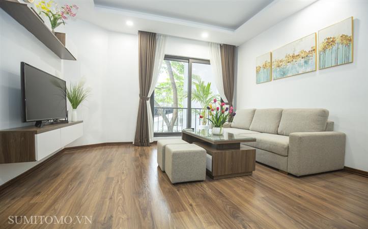 スミトモビル（Sumitomo Building）、ダオタン通り・Lotte近くの1ベッドルームサービスアパート賃貸。